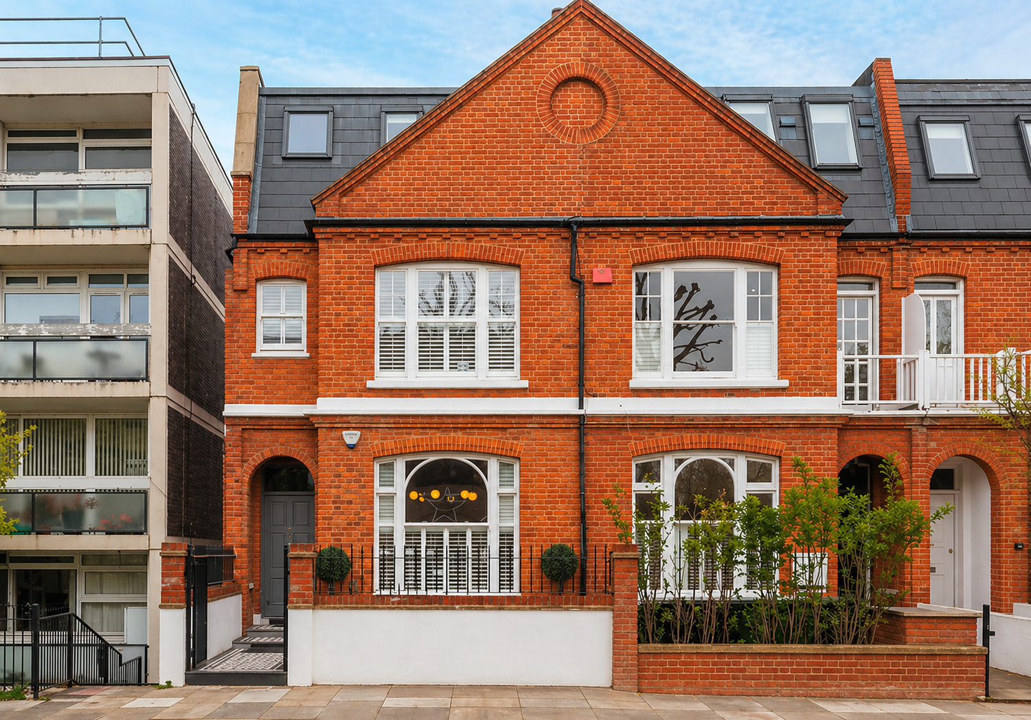 Red brick facade on Peterborough Road